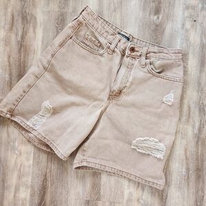 Wild Fable Beige Denim Distressed Shorts